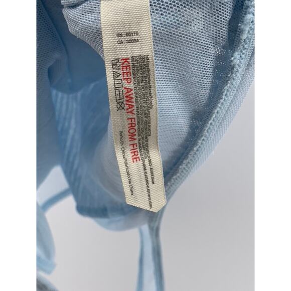 FREE PEOPLE Women's Light Blue Sequin Sheer Sparks Fly Corset Bodysuit SZ S - Picture 10 of 13